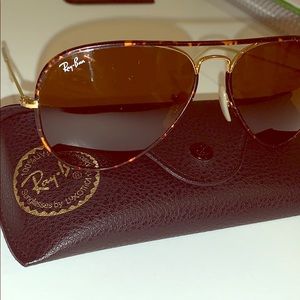 Ray Ban - RB3025JM Tortoise Aviator Sunglasses